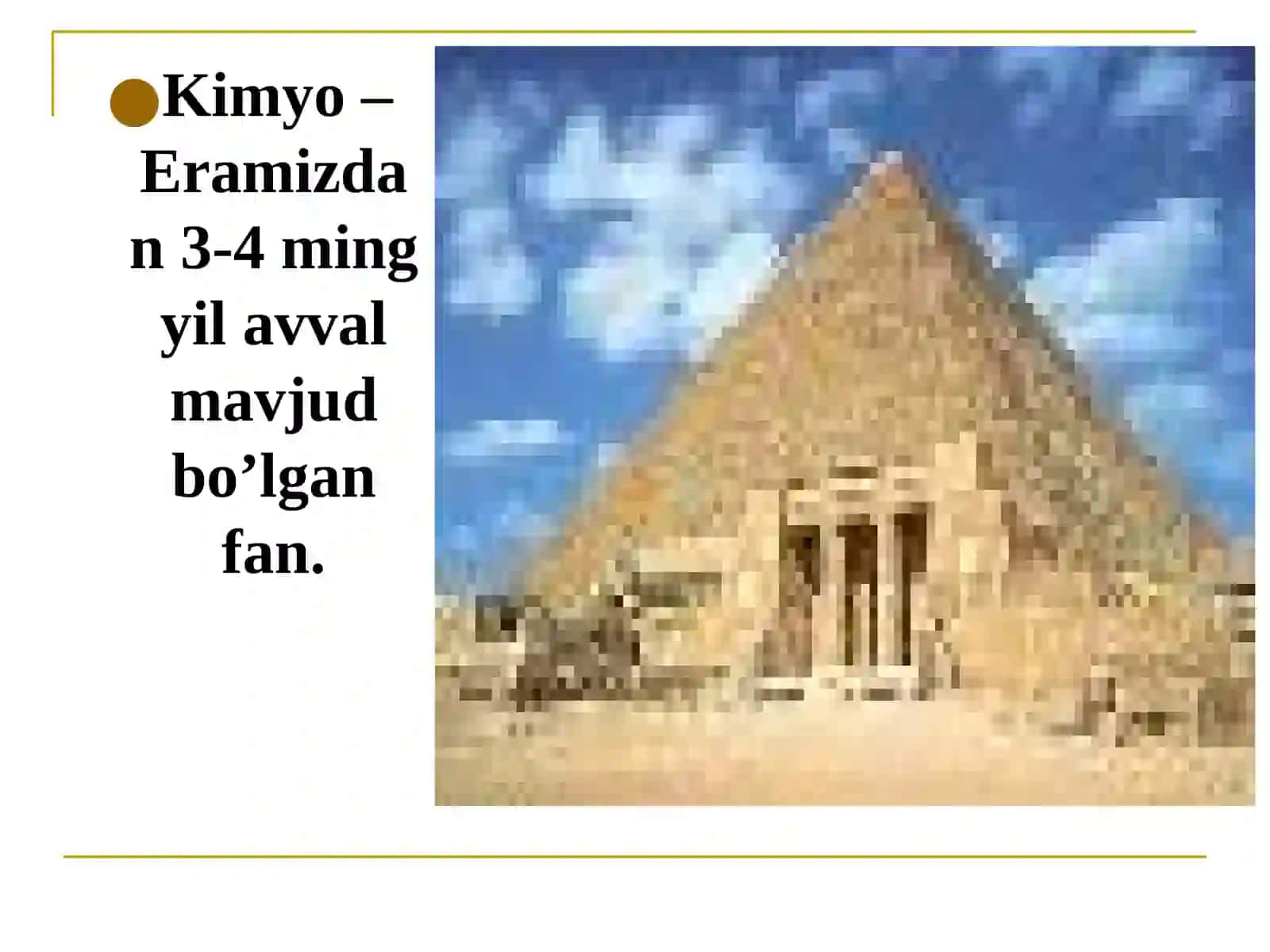 Kimyo fanlarining rivojlanish tarixi 2