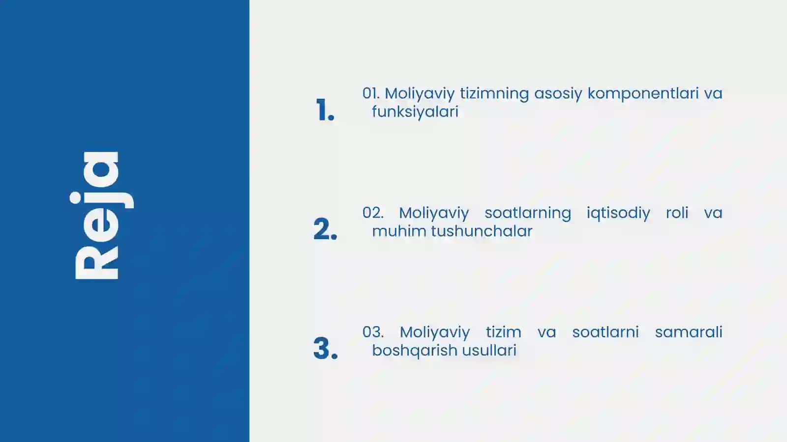 Moliya tizimi va moliyaviy soat 2