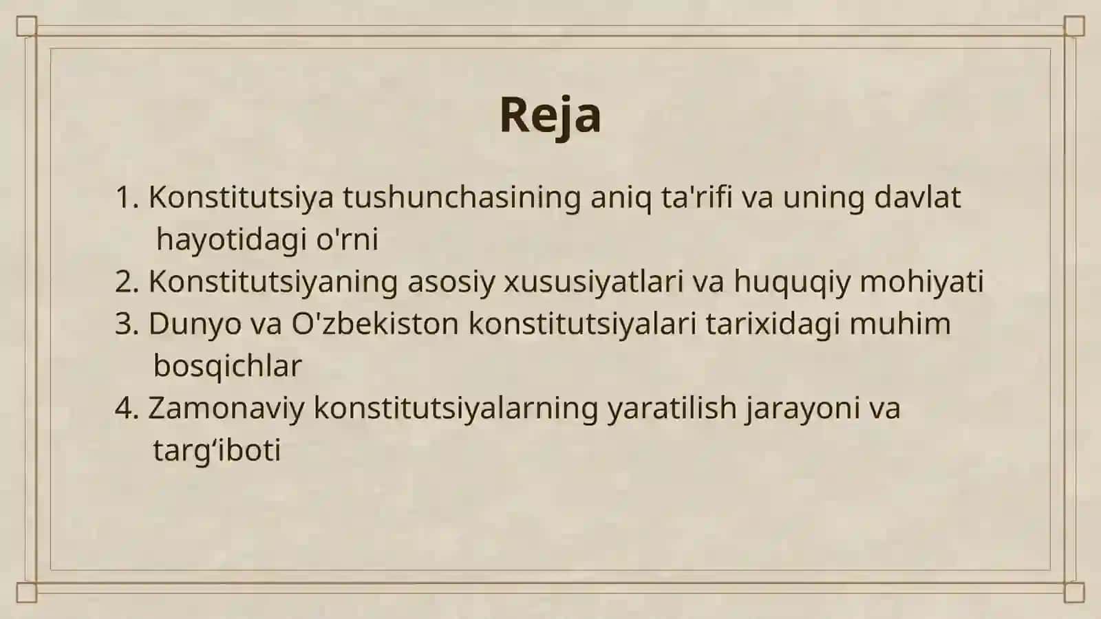 KONSTITUTSIYA TUSHUNCHASI.KONSTITUTSIYA YARATILISH TARIXI 2