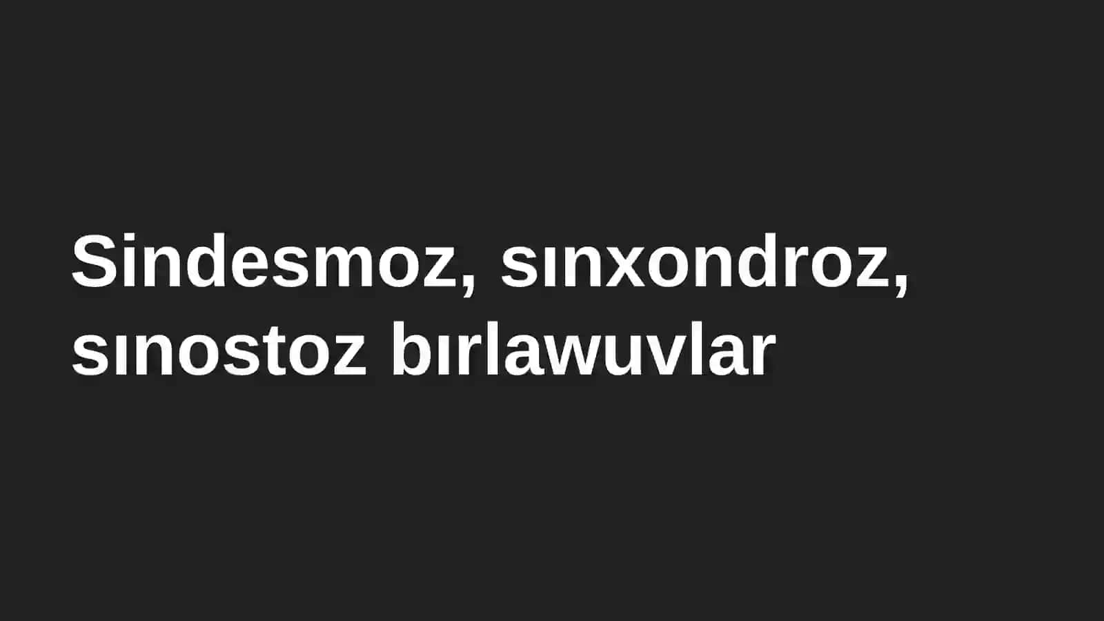 Sindesmologiya 2