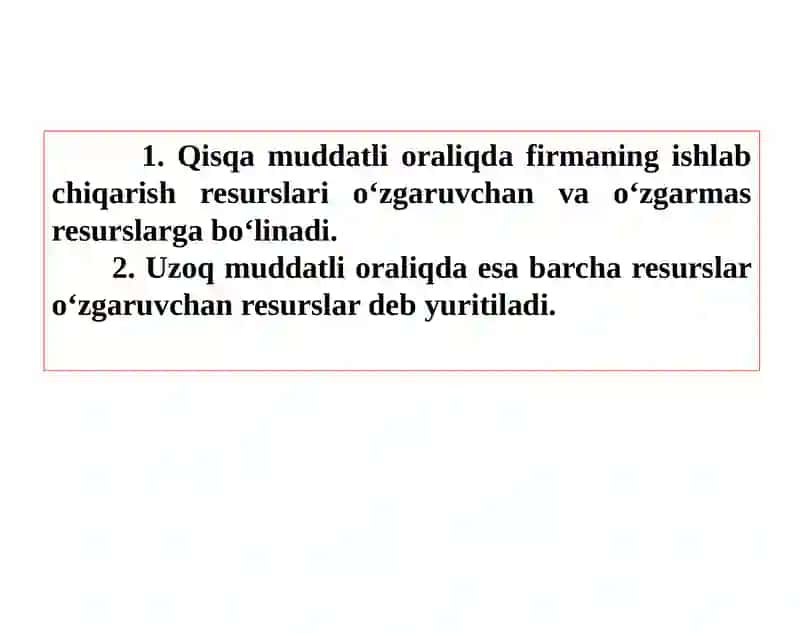 ISHLAB CHIQARISH XARAJATLARI 2