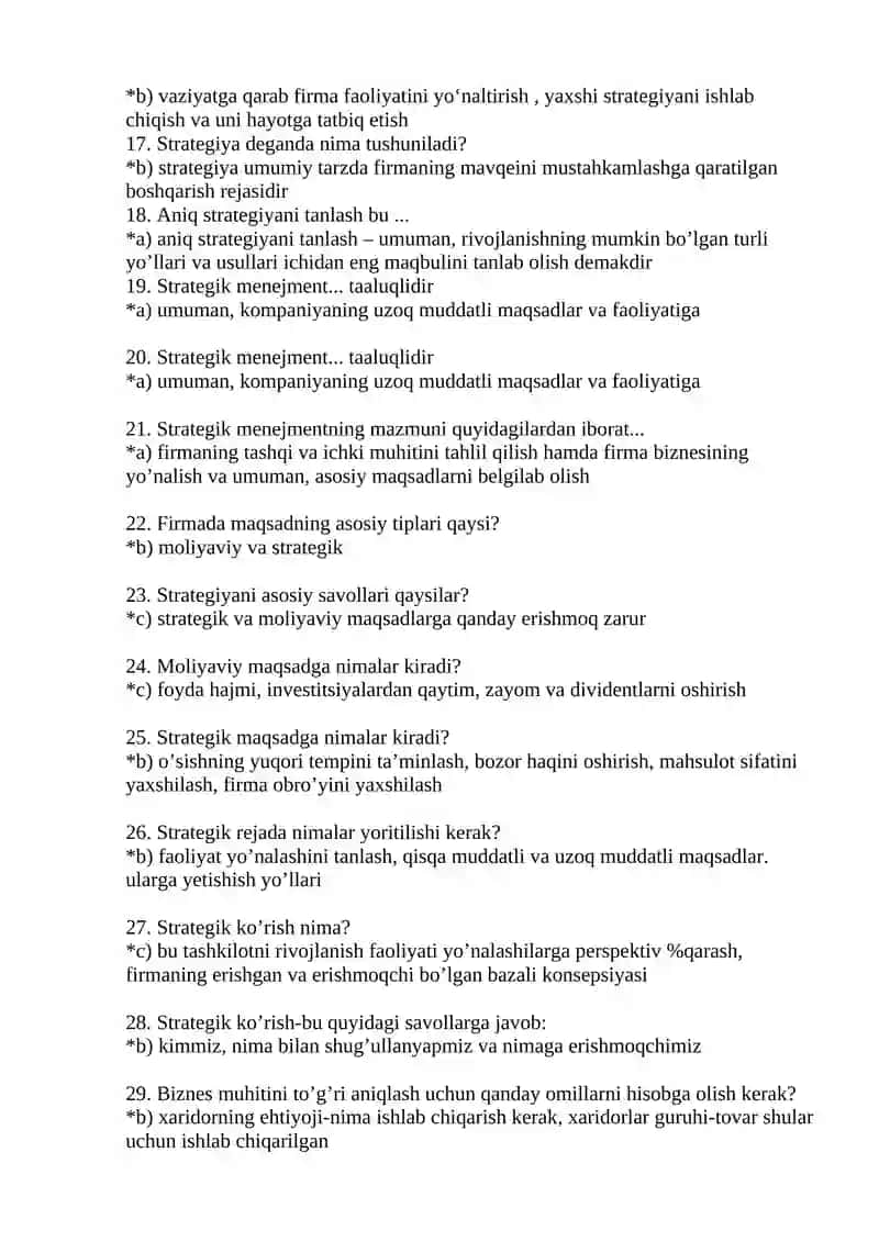 Stretegik boshqaruvning turlari 2