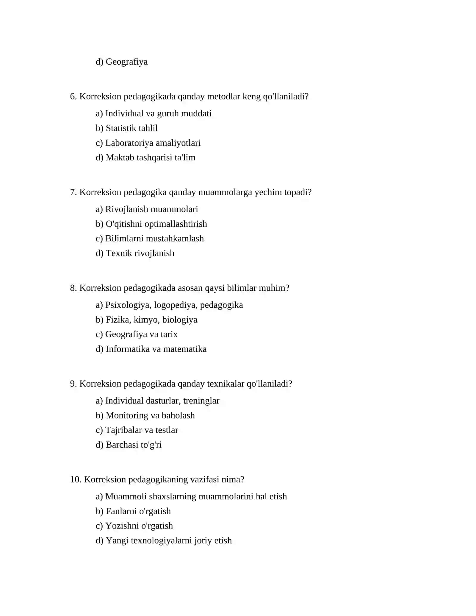 Korreksion pedagogika pedagogik fanlarning tarmog'i sifatida 2