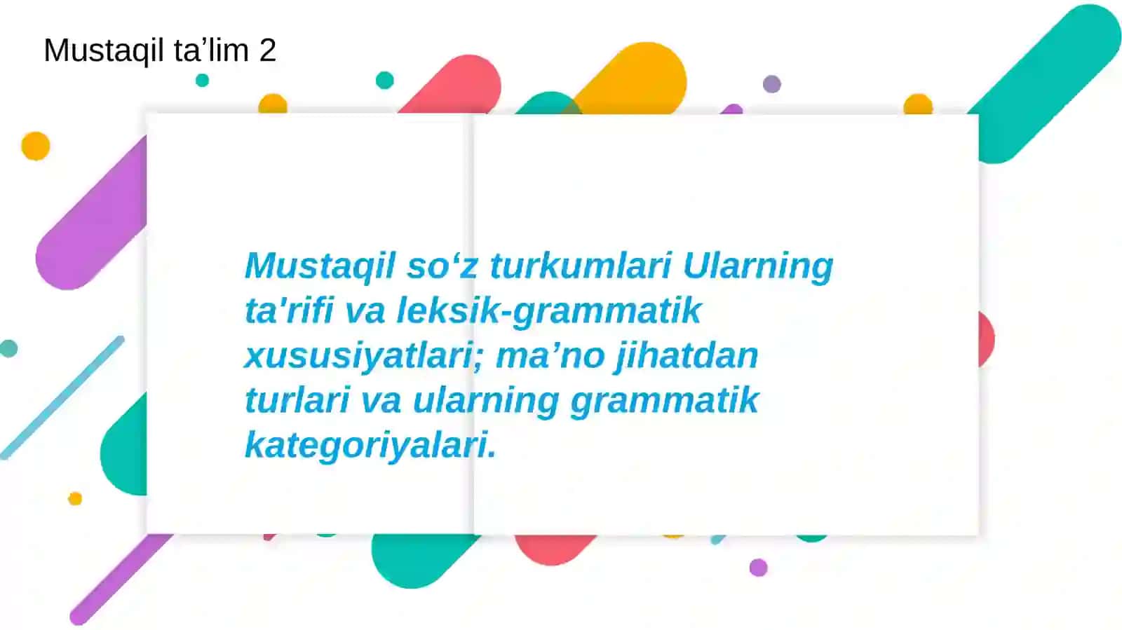 Ismoilova Mehrangizning Ona tili -oʻqish savodxonligi va uni o'qitish metodikasi 2