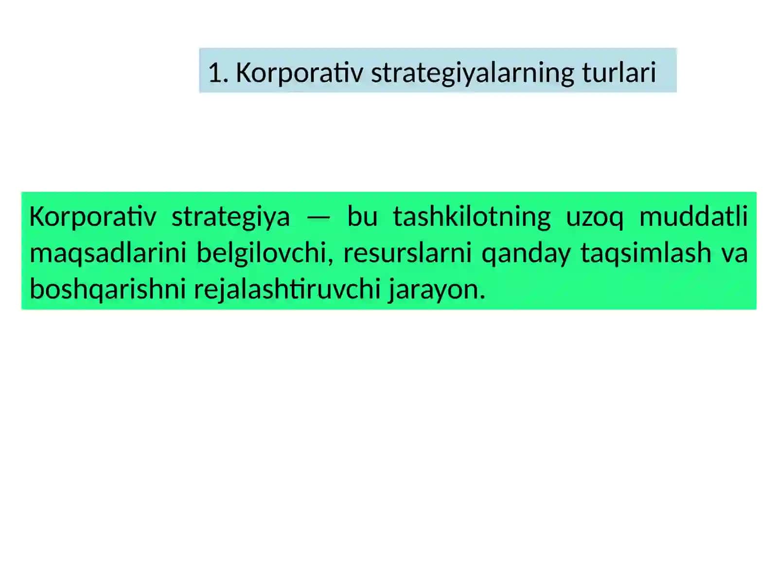 Korporativstrategiyalar 2