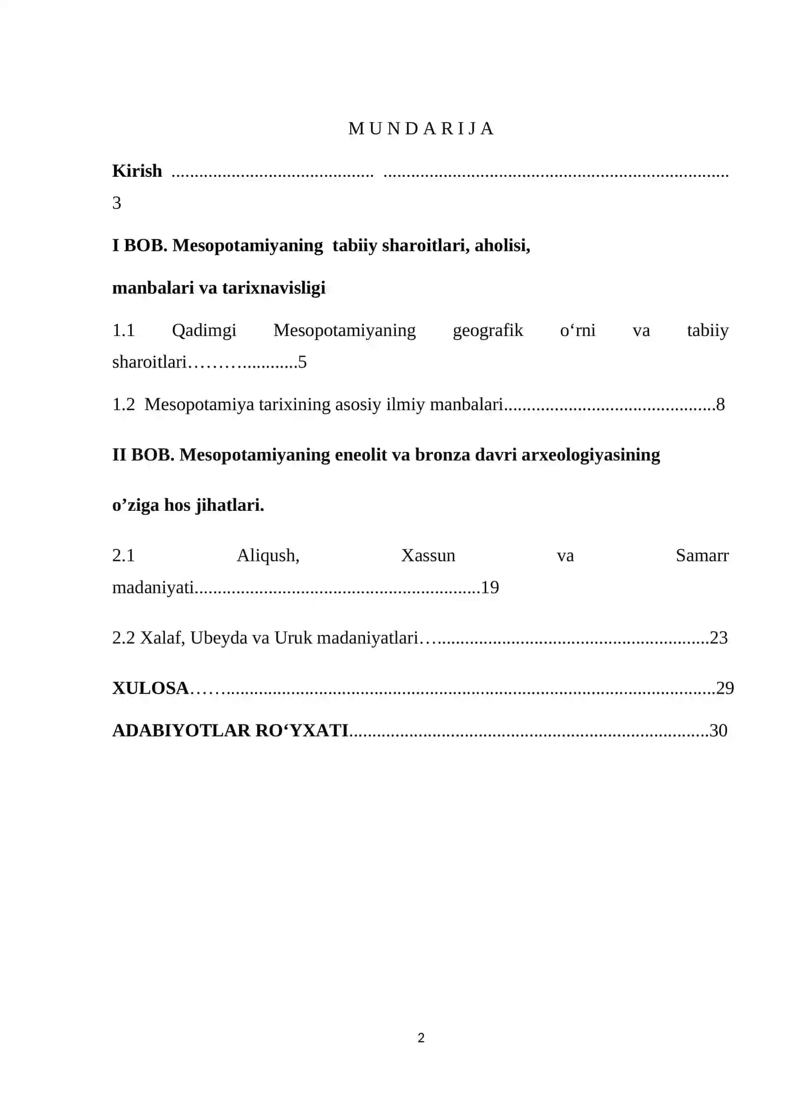 Mesopotamiyaning eneolit va bronza davri arxeologiyasi 2