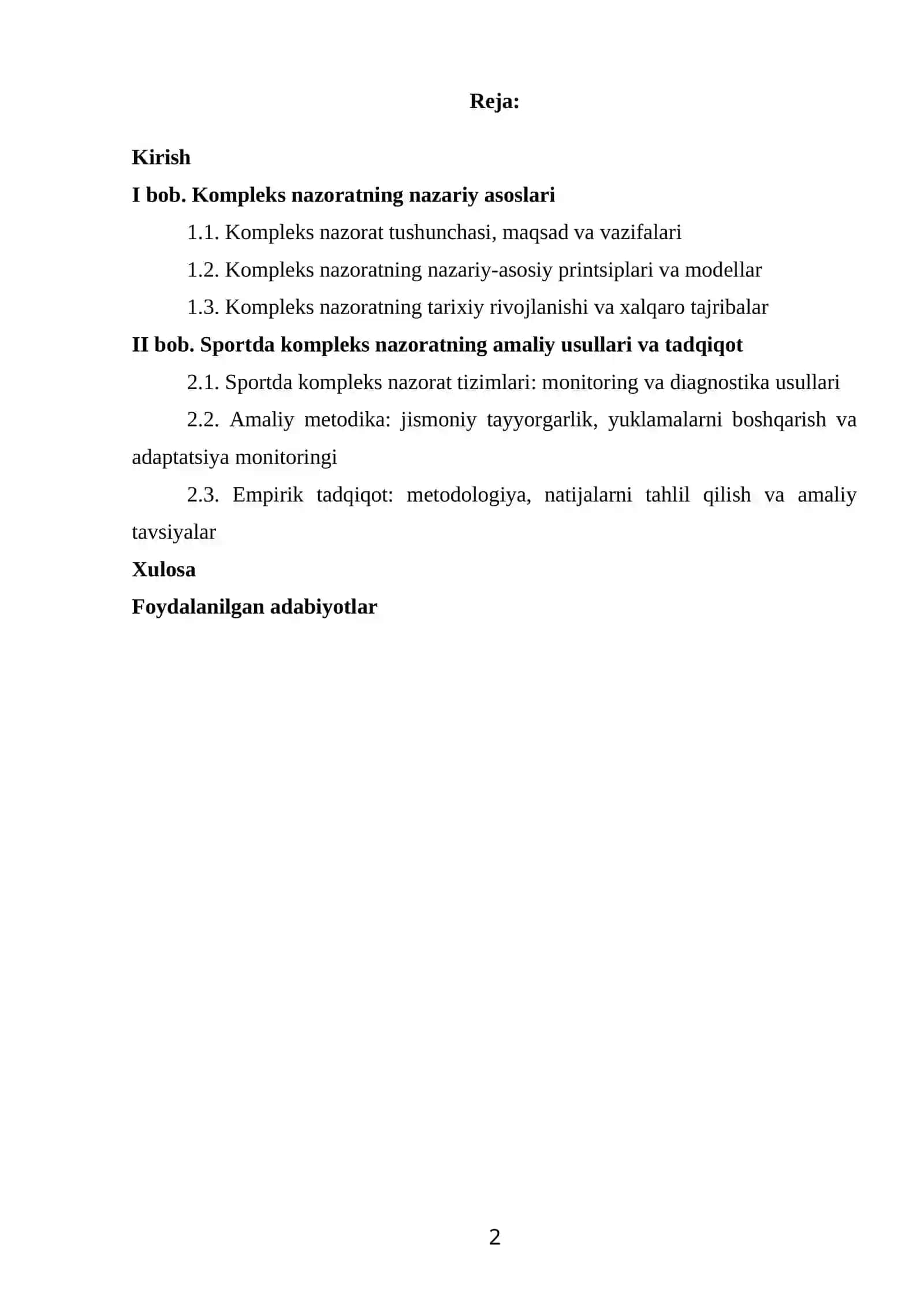SPORTDA KOMPLEKS NAZORAT 2