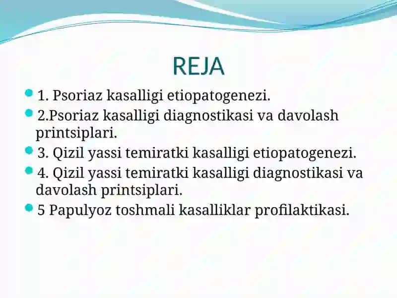 Papulyoz toshmali kasalliklar 2