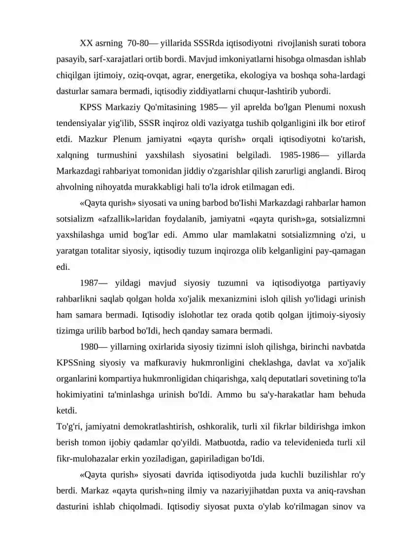 MUSTAQILLIK YILLARIDA QISHLOQ XO'JALIGI VA SANOAT SOHASIDAGI O'ZGARISHLAR 2