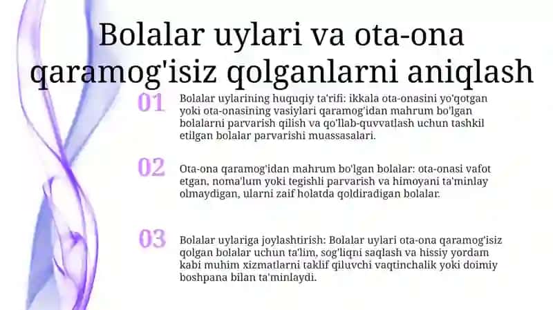 Ota Ona Qaramogʻisiz Qolgan Bolalarni Mehribonlik Uylariga Joylashtirish 2