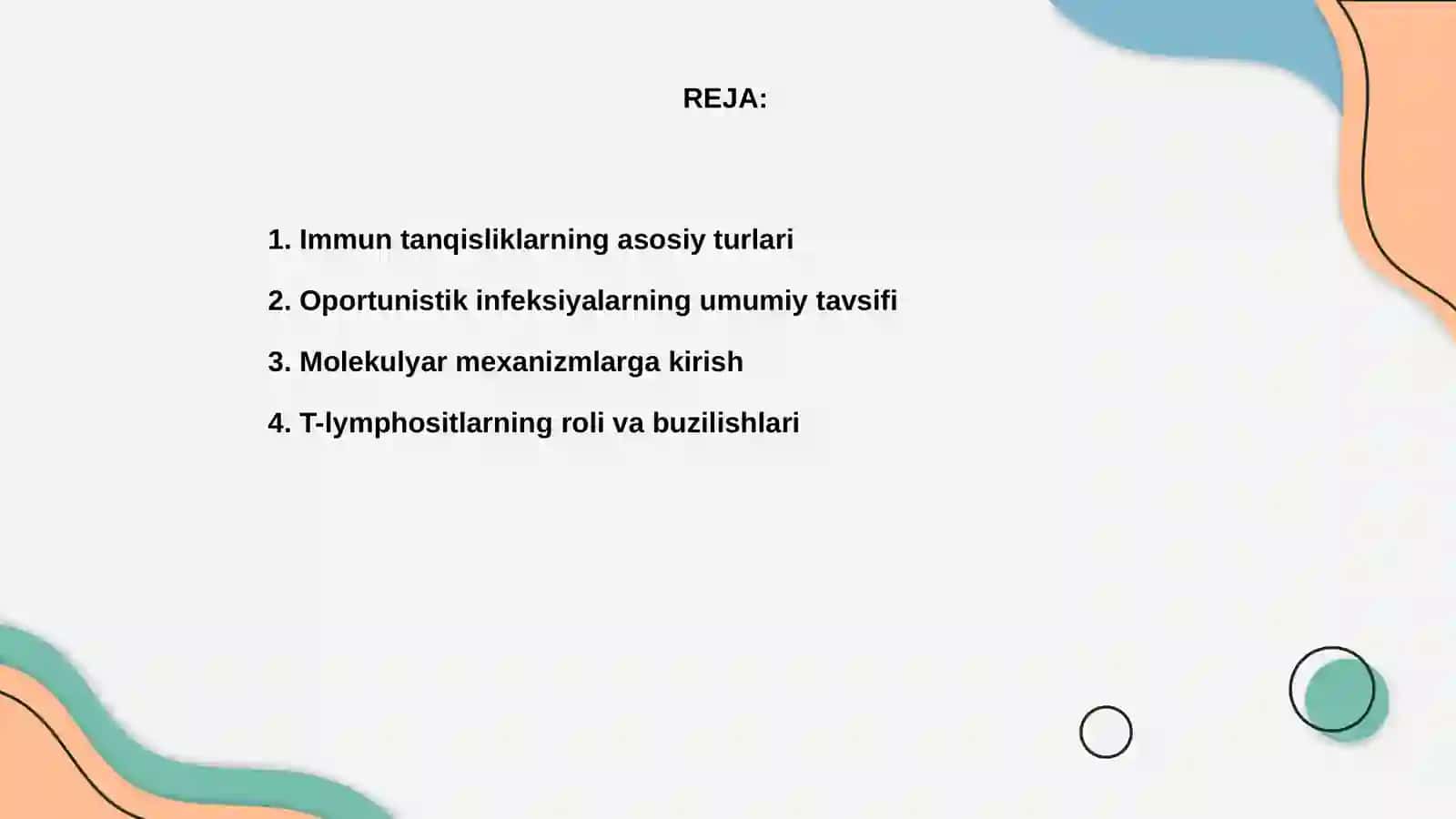 Immun tanqisliklarida oportunistik infeksiyalar kelib chiqishining molekulyar mexanizmi 2