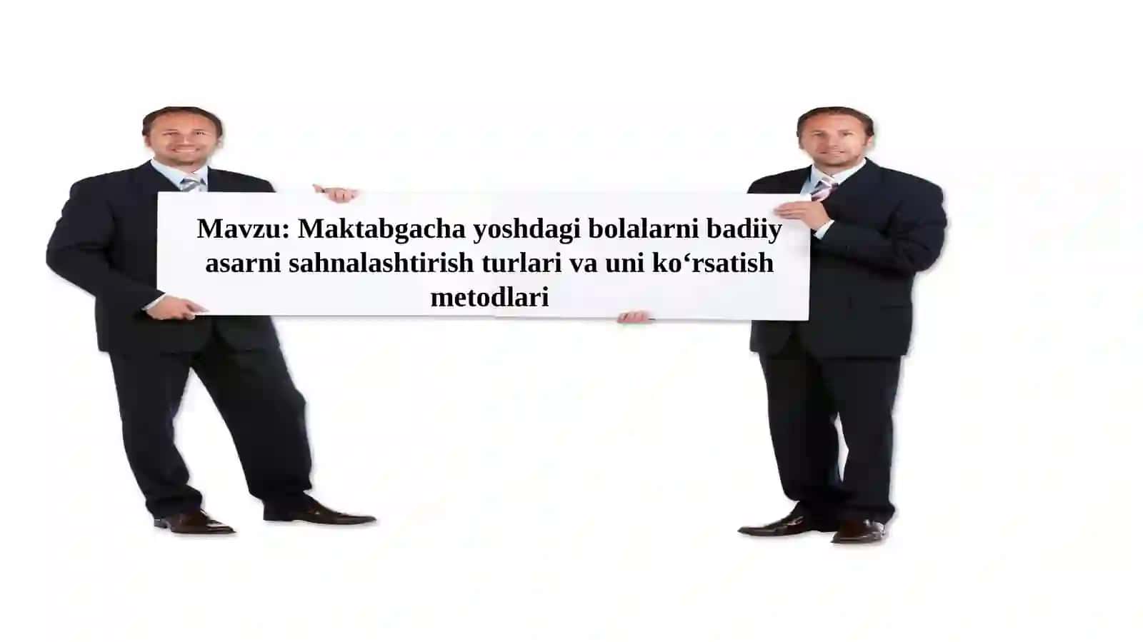 Badiiy asarni sahnalashtirishning o‘zigixusxusiyati 2