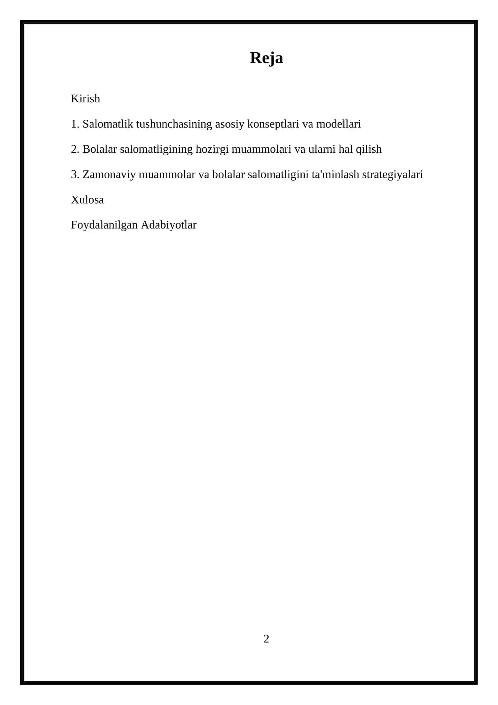 Salomatlik tushunchasi va bolalar salomatligining zamonaviy muammolari 2