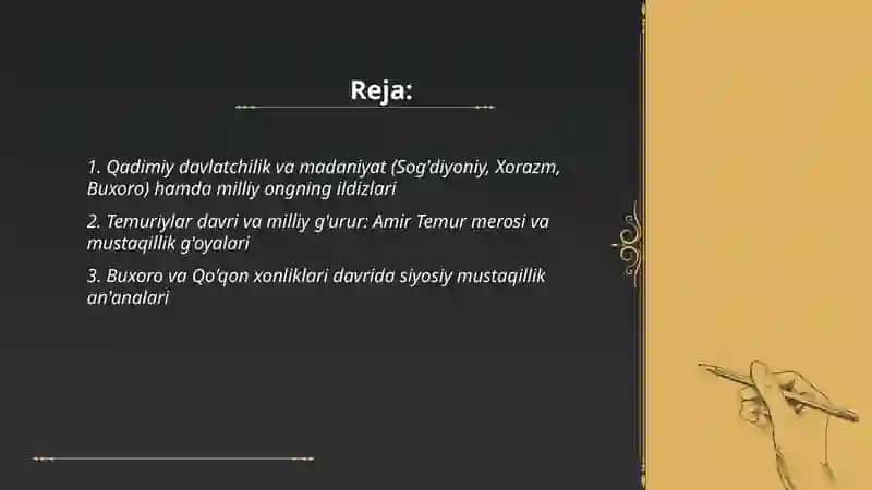 O'zbekiston mustaqillik g'oyalarining tarixiy asoslari 2