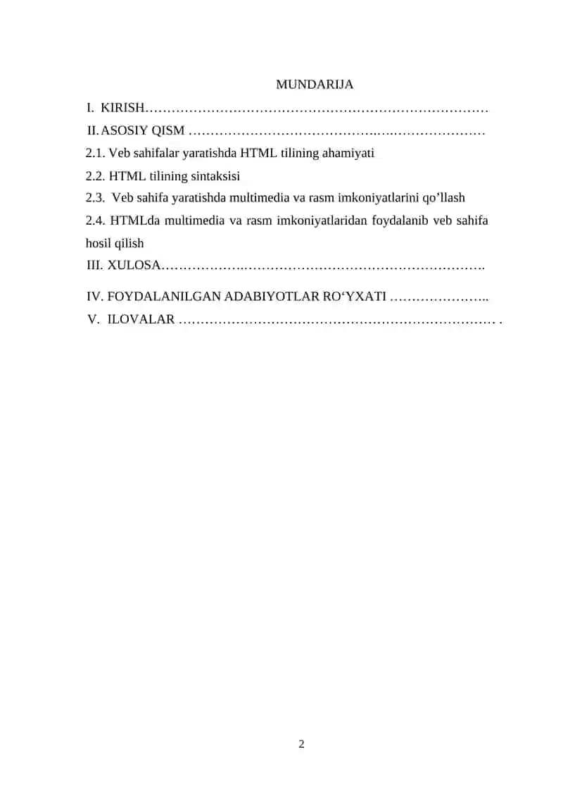 HTML da rasmlar va multimedia bilan ishlash texnologiyasi 2