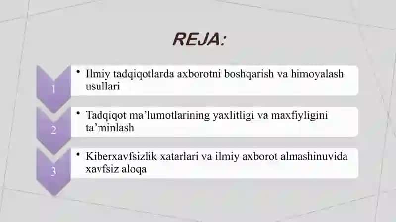 Ilmiy tadqiqotda axborot va axborot xavfsizligi 2