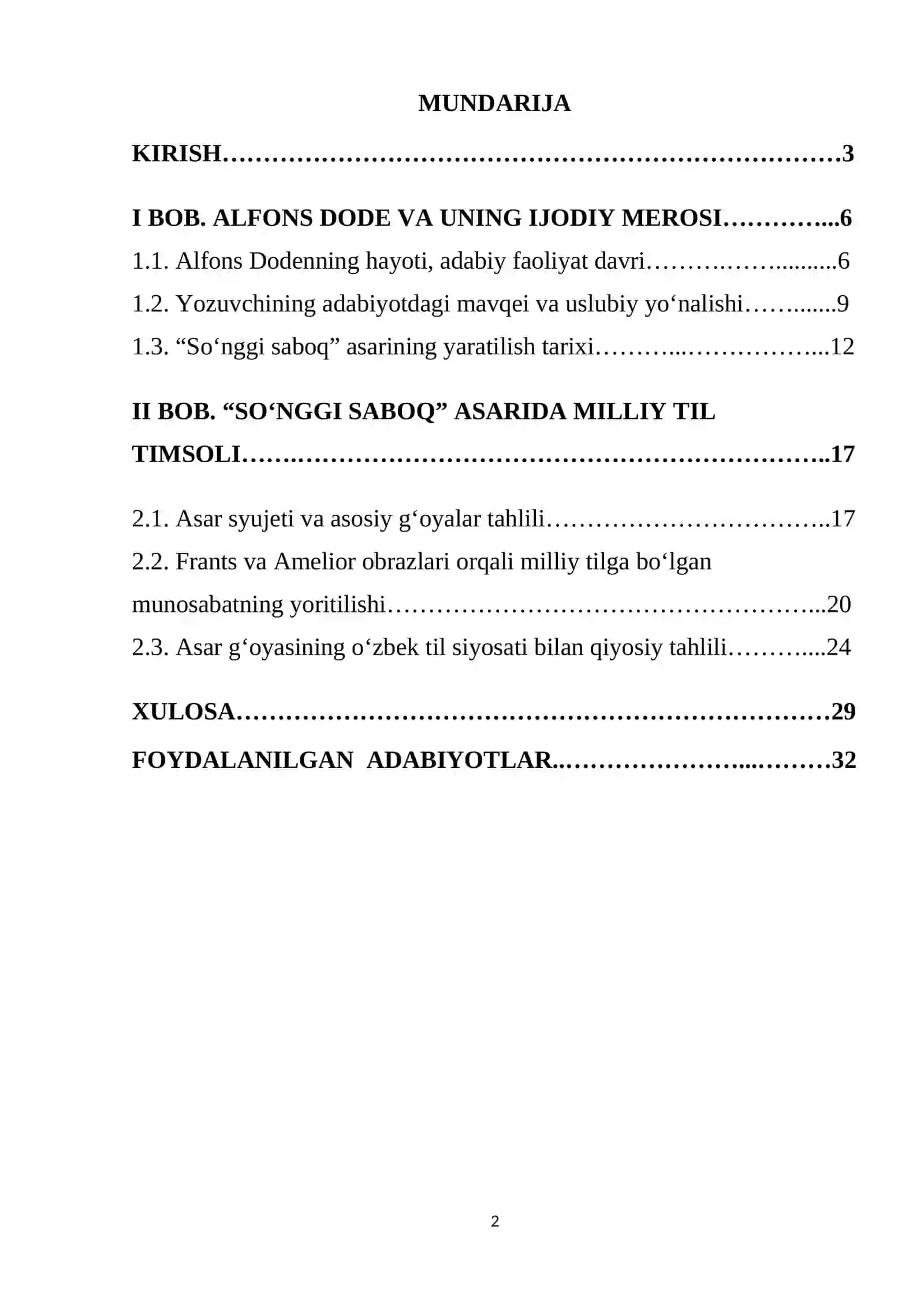 Alfons Dodening “So’nggi saboq” asarida milliy tilning ahamiyati 2
