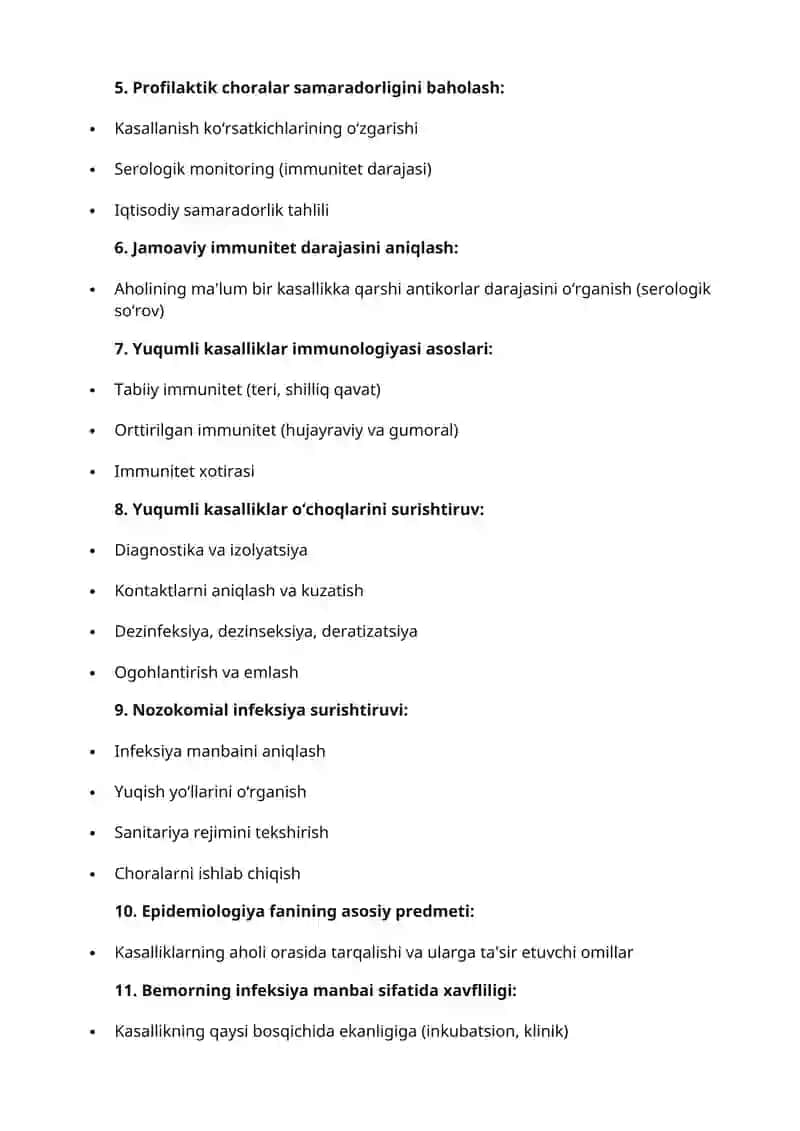 Sanepid/Ses boshliqlari uchun Argos suhbat savollariga javoblar 2025/Dekabr 2