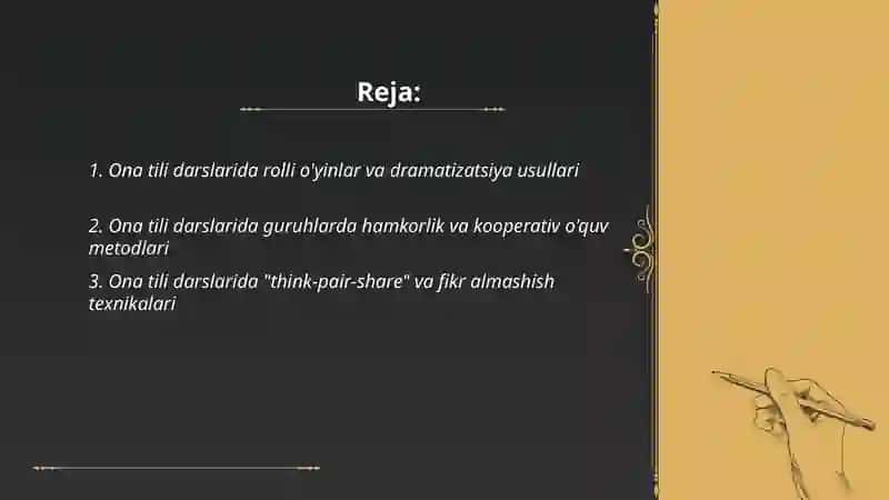 Ona tili darslarida interfaol usullardan foydalanish 2
