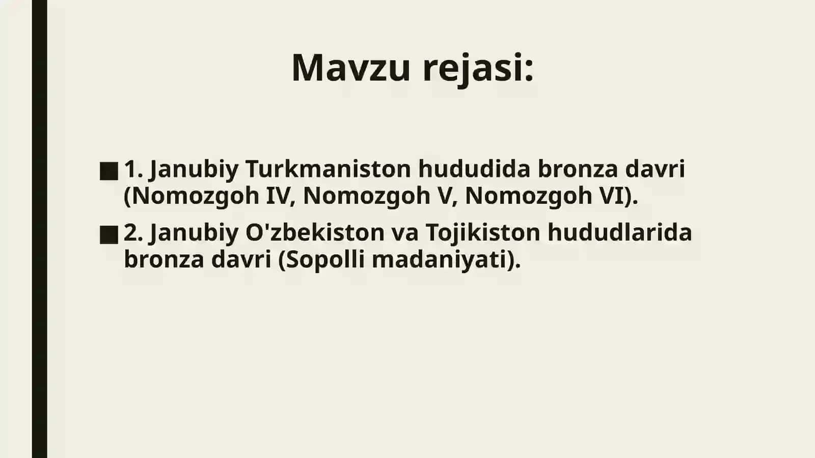 Janubiy Turkmaniston va u Tojikiston bronza davri madaniyatida 2