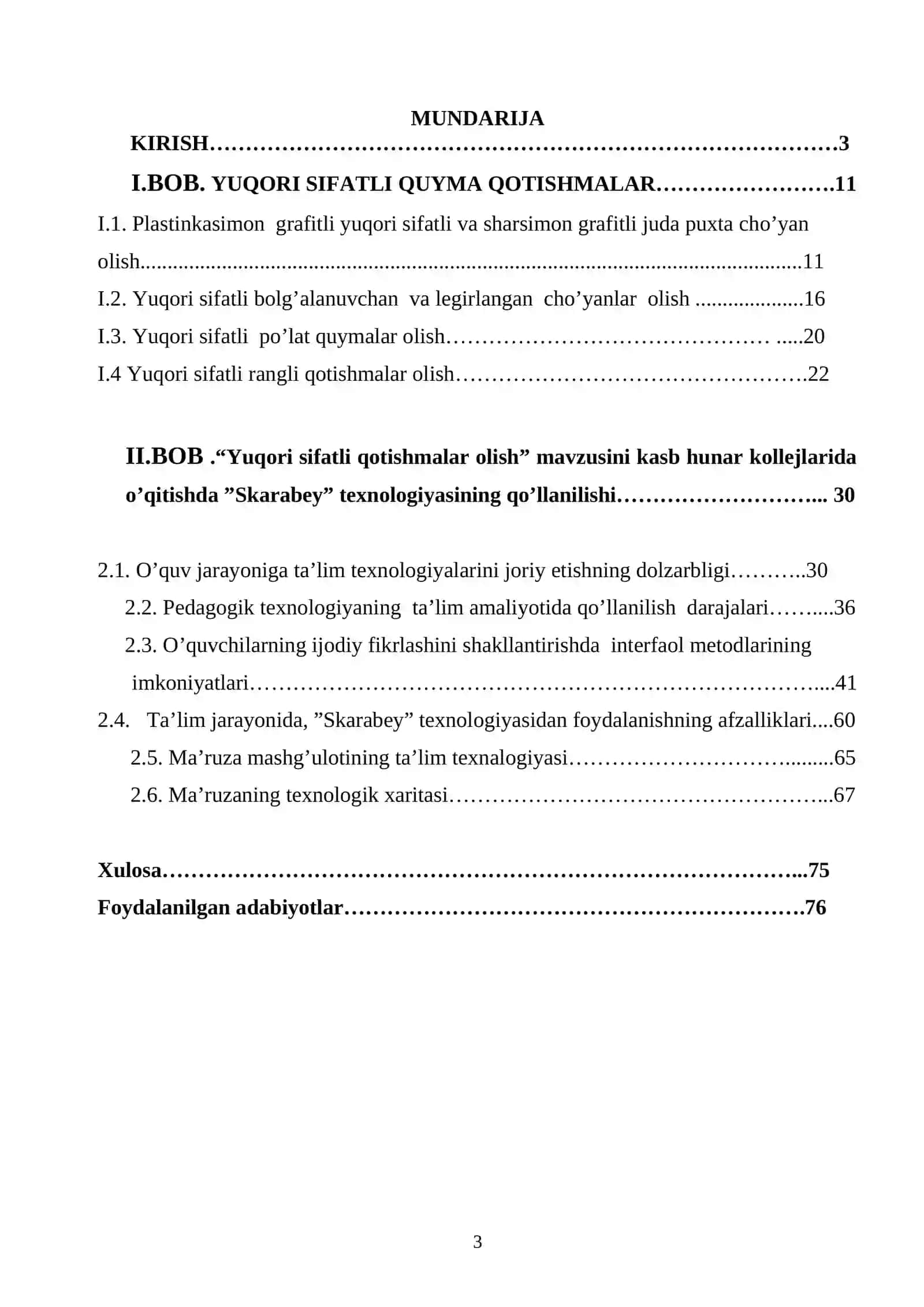 Kasb-hunar kollejlarida yuqori sifatli qotishmalar olish mavzusini o‘qitishda skarabey texnologiyasining qo‘llanilishi 2