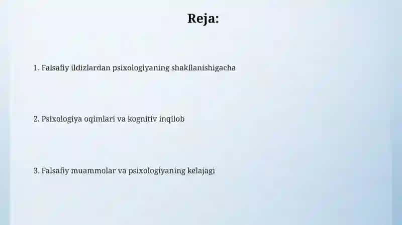 Psixologiyani falsafani ichida rivojlanishi 2