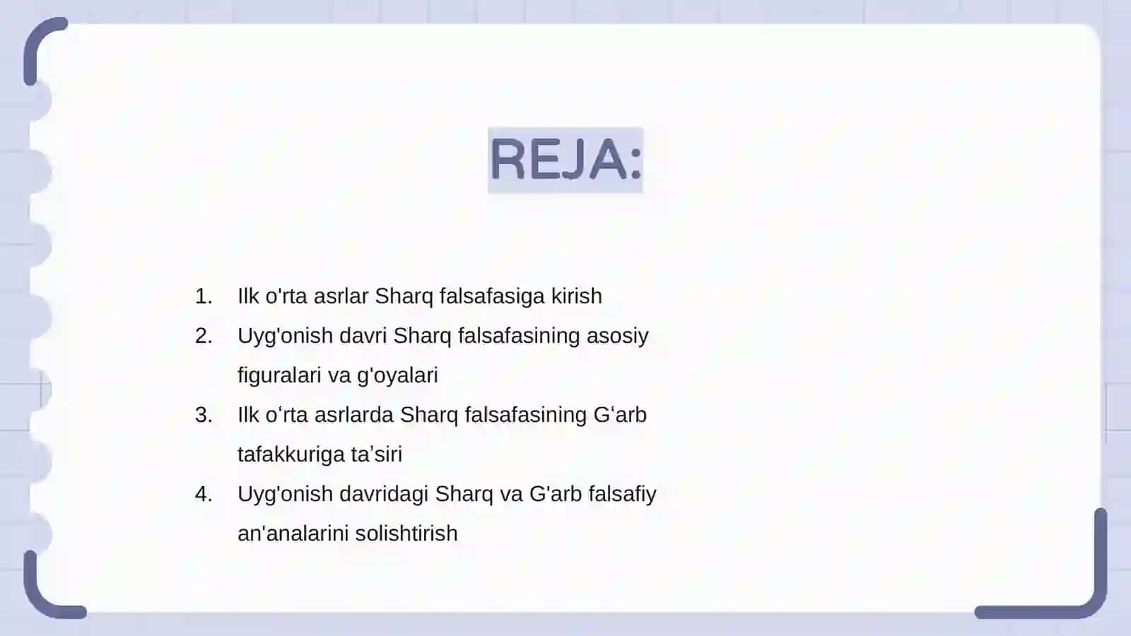 Ilko'rta asr Sharq falsafasi va uyg'onish davri 2