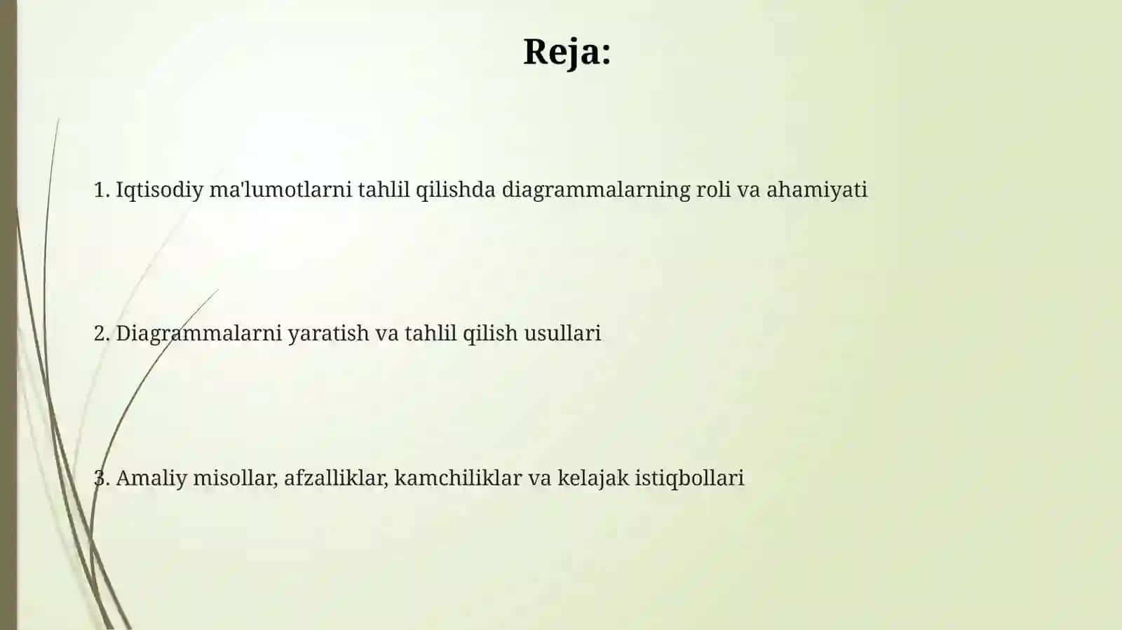 Iqtisodiy axborotni tahlil qilish texnologiyasi 2