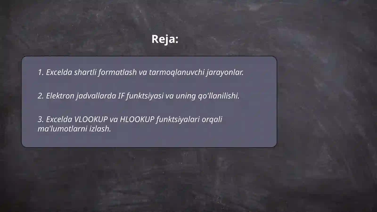 Excel-elektron jadvalida tarmoqlanuvchi jarayonlarni dasturlash va ularning tadbiqlari 2