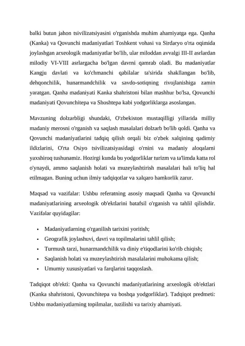 Qanha va Qovunchi madaniyatlarining o‘rganilish tarixi 2