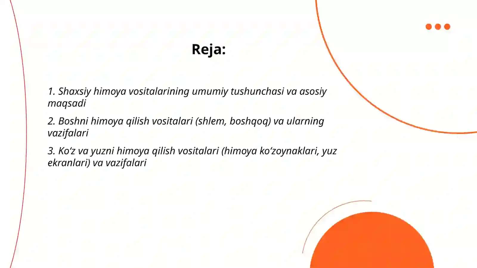 Shaxsiy himoya vositalari va ularning asosiy vazifalari 2