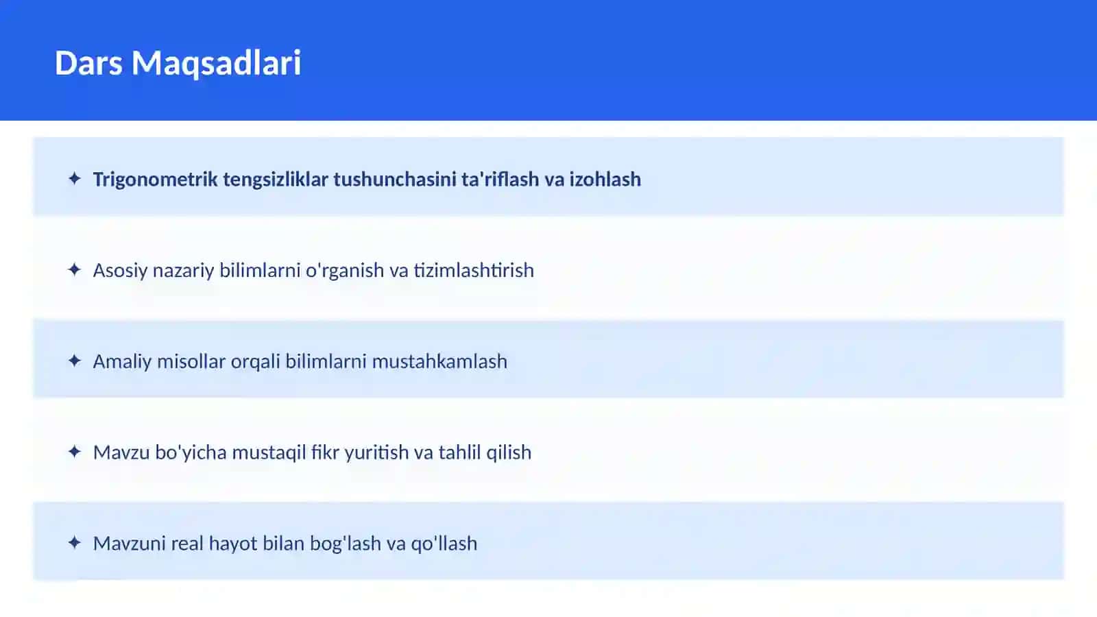 Trigonometrik tenglamalar 2
