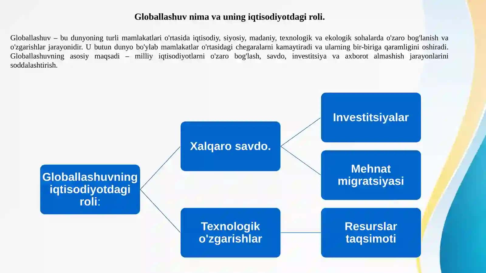 Globallashuv sharoitida mamlakatning milliy raqobatbardoshligini oshirish yo'llari 2