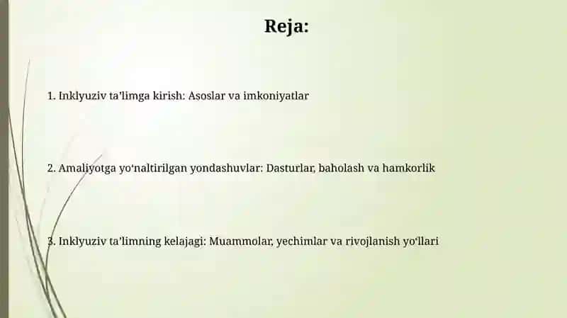 Rivojlanish muamosi bo bolalarga inklyuziv talim keng talimiy amaliyotga joriy etish algoritmi 2