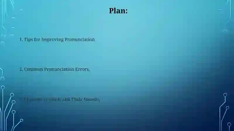 Pronunciation words and sounds 2