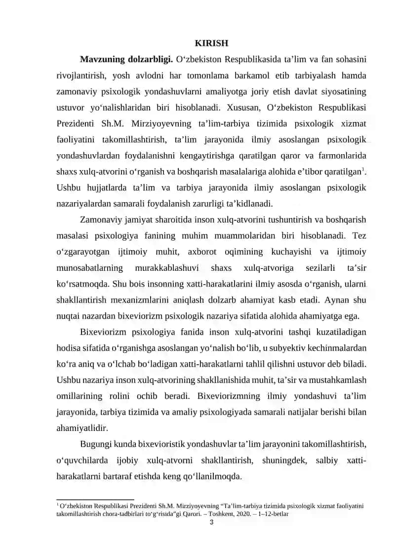 BIXEVIORIZM PSIXOLOGIK NAZARIYA SIFATIDA 2
