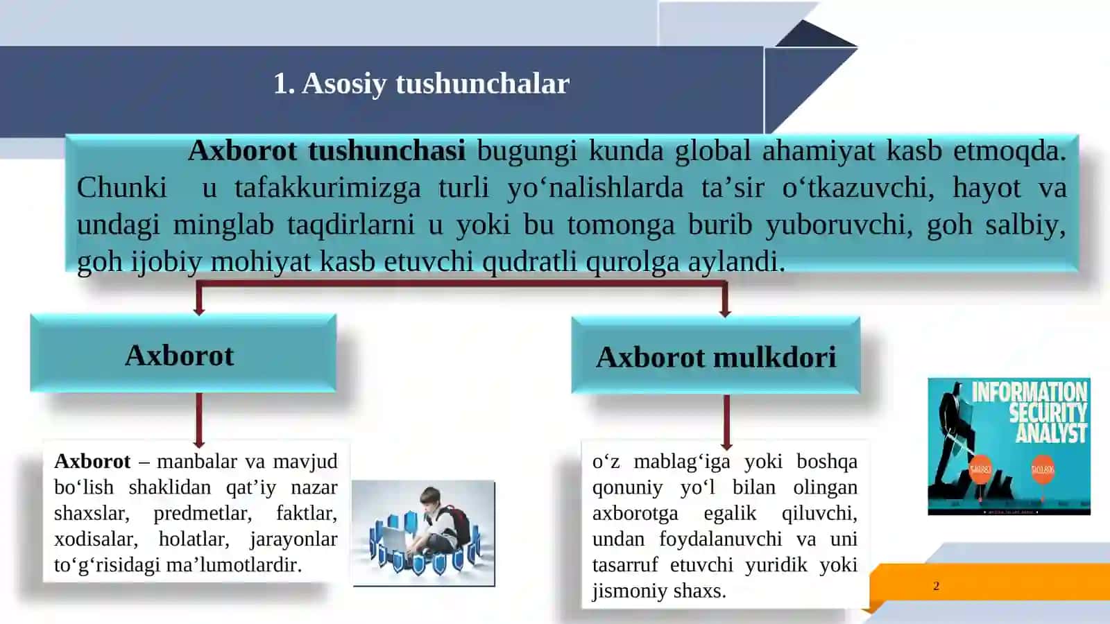 Axborot-psixologik xurujlar, axborot va kibermakonda buzg‘unchi g‘oyalar ta’sirga qarshi mafkuraviy immunitetni mustahkamlash masalalari. 2