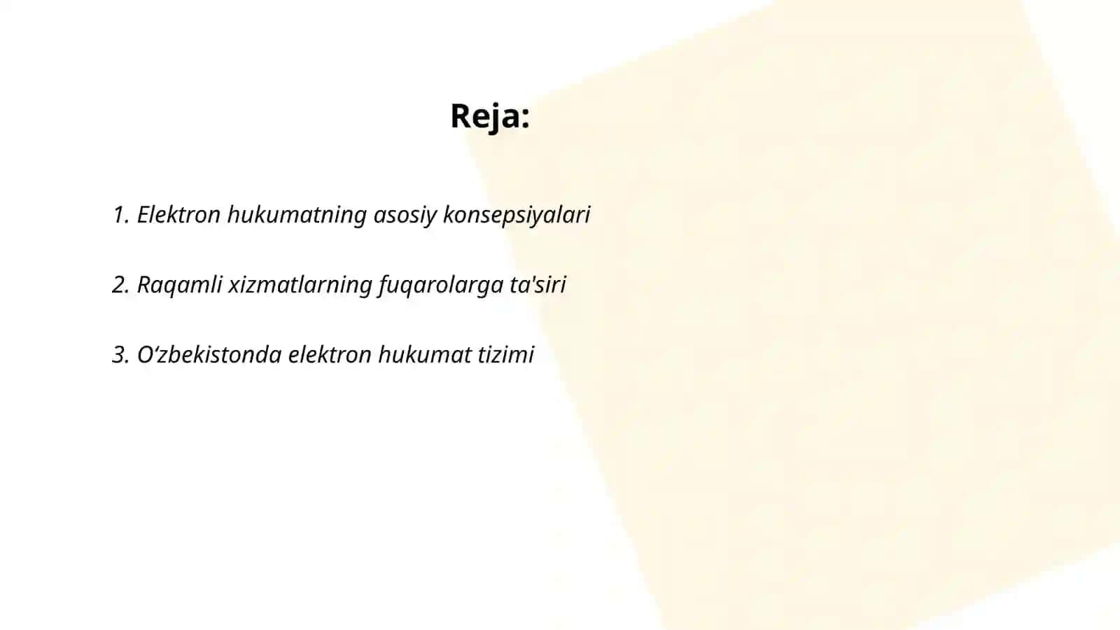 Elektron hukumat va xizmatlar sohasini raqamlashtirish 2