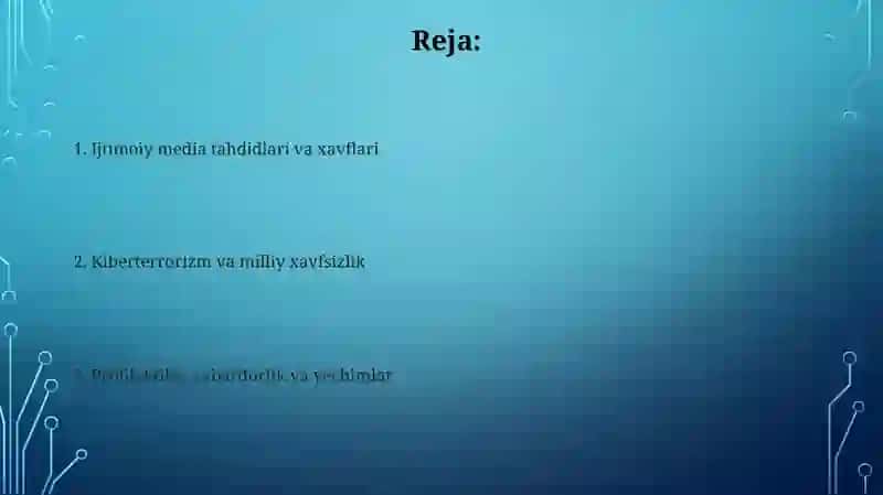 Ijtimoiy mediada taxdid va xavf xatarlar va Kiberterrozim 2