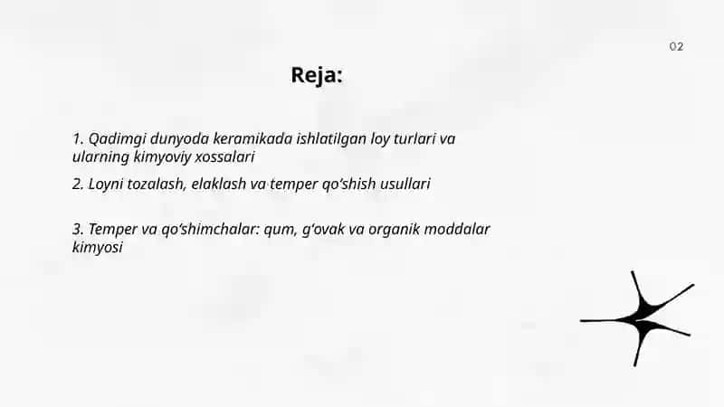 Qadimgi dunyo amaliy kimyosi,Keramika va chinni buyumlar tayyorlash 2