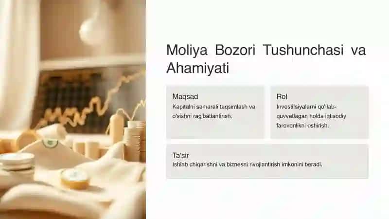 Moliya Bozorining Rivojlanish Bosqichlari va Funksiyalari 2