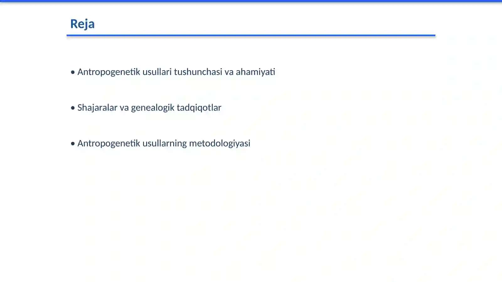 Antropogenetik usullari: shajara 2