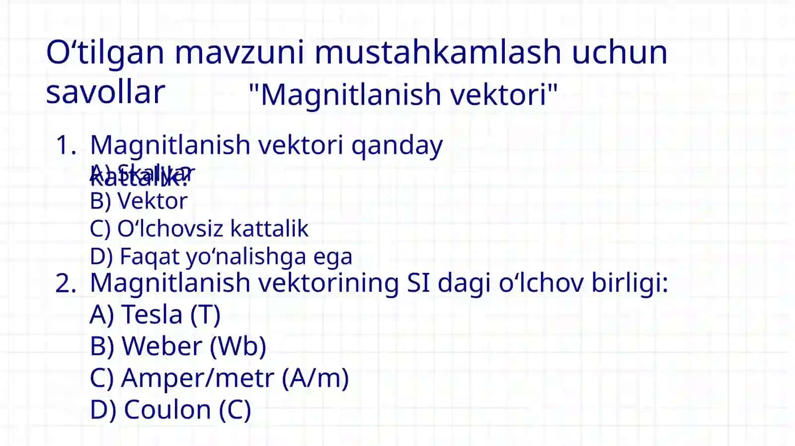 Elektrmaydon uchun Maksvell tenglamalari 2