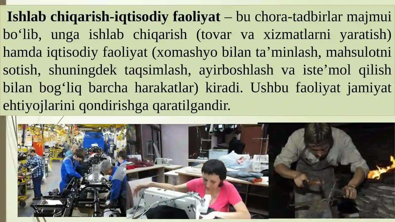 Ishlab chiqarish-iqtisodiy faoliyat 2