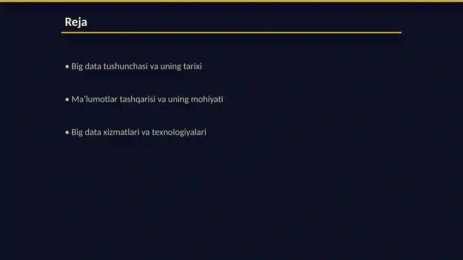 Big data va ma’lumotlar tashqarisi 2