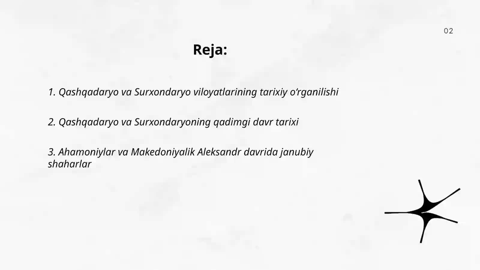 Òzbekistonni janubiy shaharlari.( Qashqadaryo Surxondaryo misolida tarix) 2