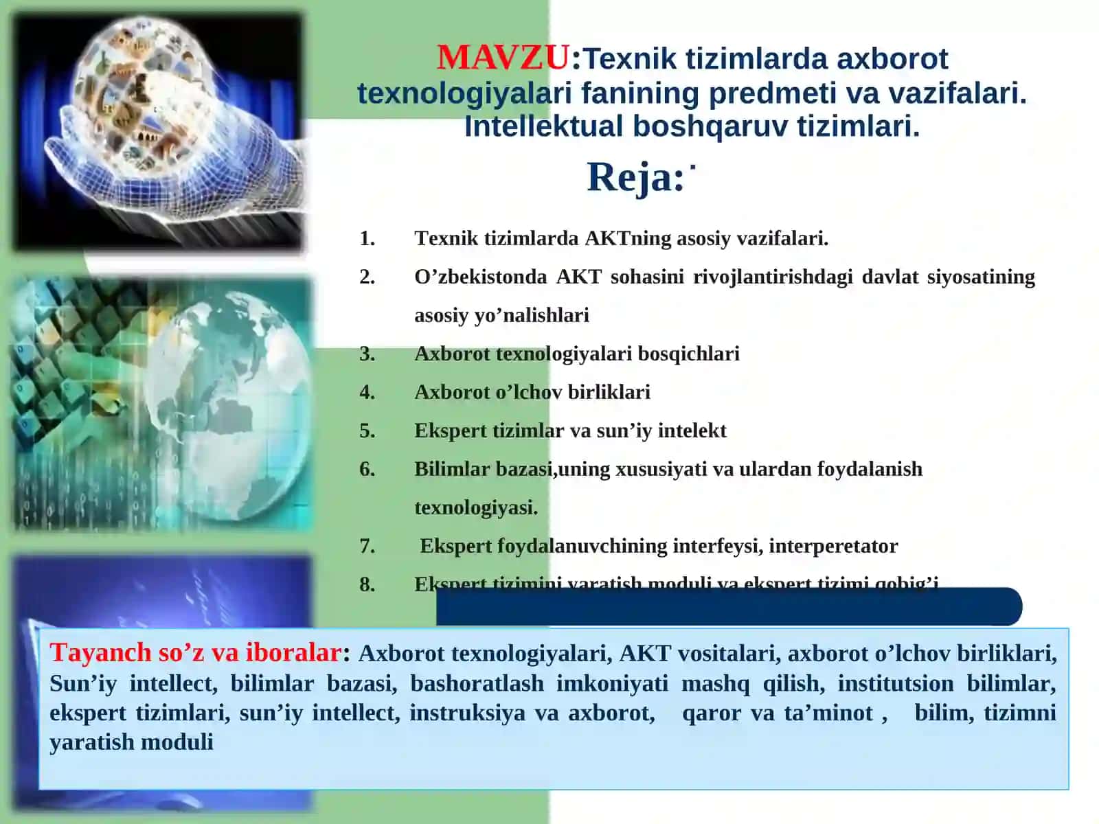 TEXNIK TIZIMLARDA AXBOROT TEXNOLOGIYALARI 2