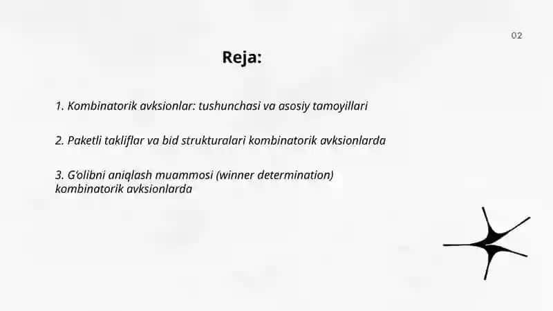 Kombinatorik avksionlar 2