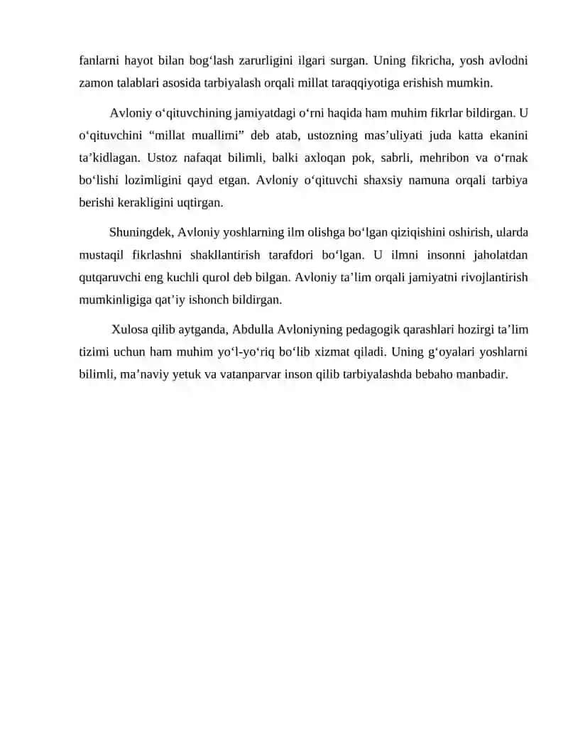 A. Avloniyning pedagogik qarashlari 2