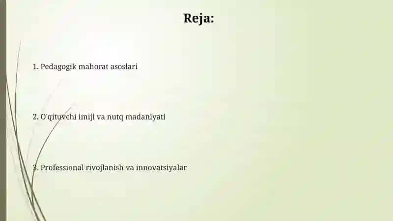 O'qituvchining pedagogik mahorati.Imidji nutq tehnikasi 2